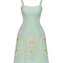Elizabeth A-line Embroidered Polycotton Knee-length Dress