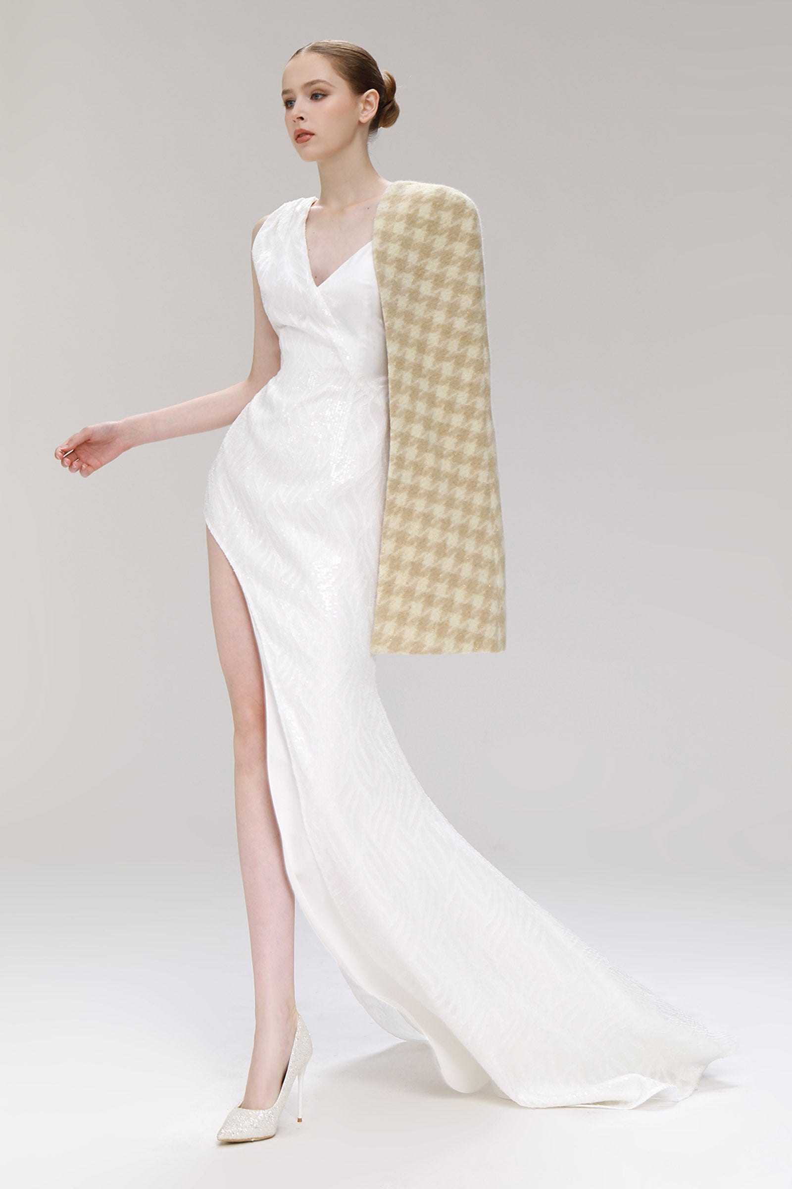 Avaritia Cape Sleeve Maxi Dress