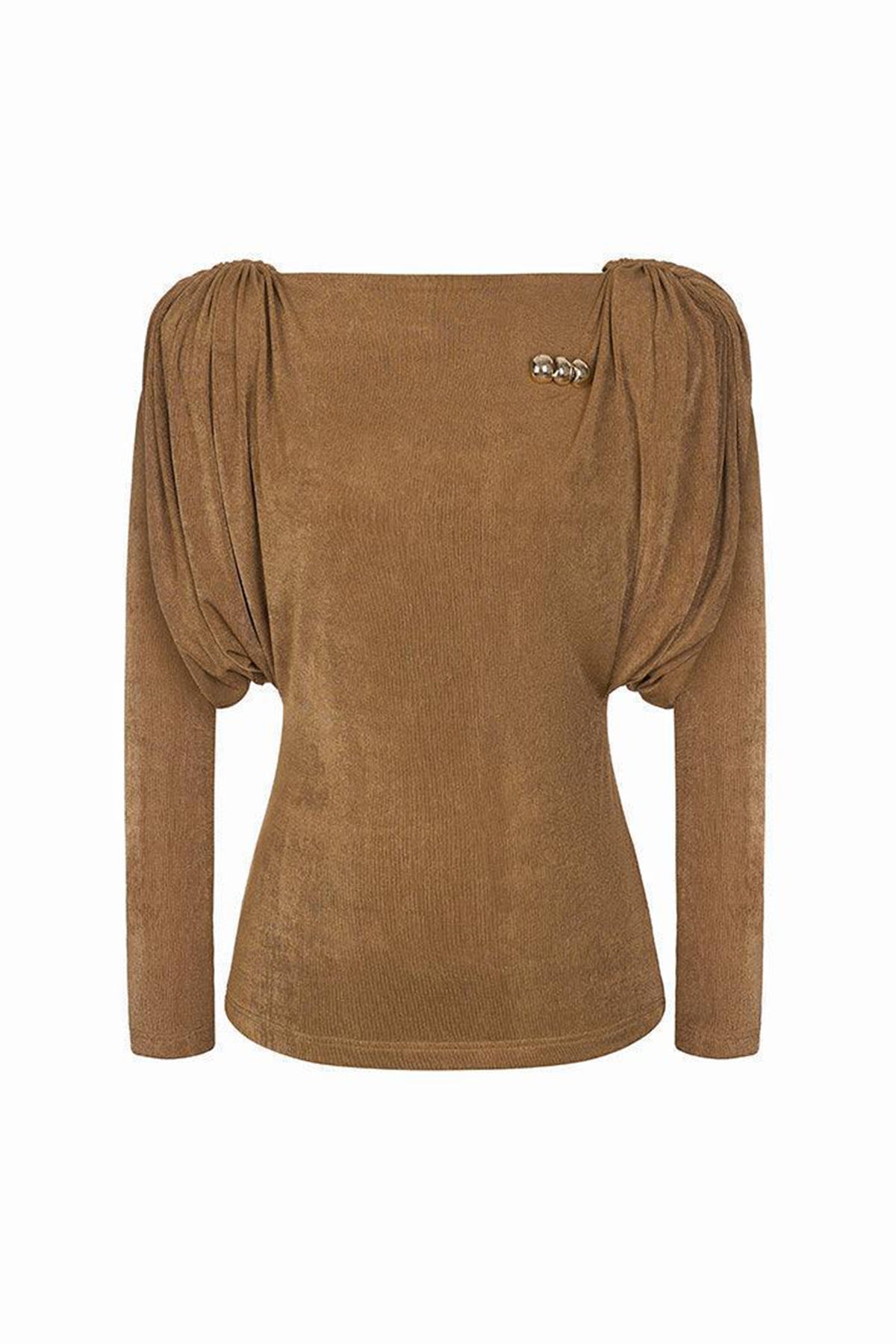 Diva Straight Long Sleeved Knitted Fabric Top