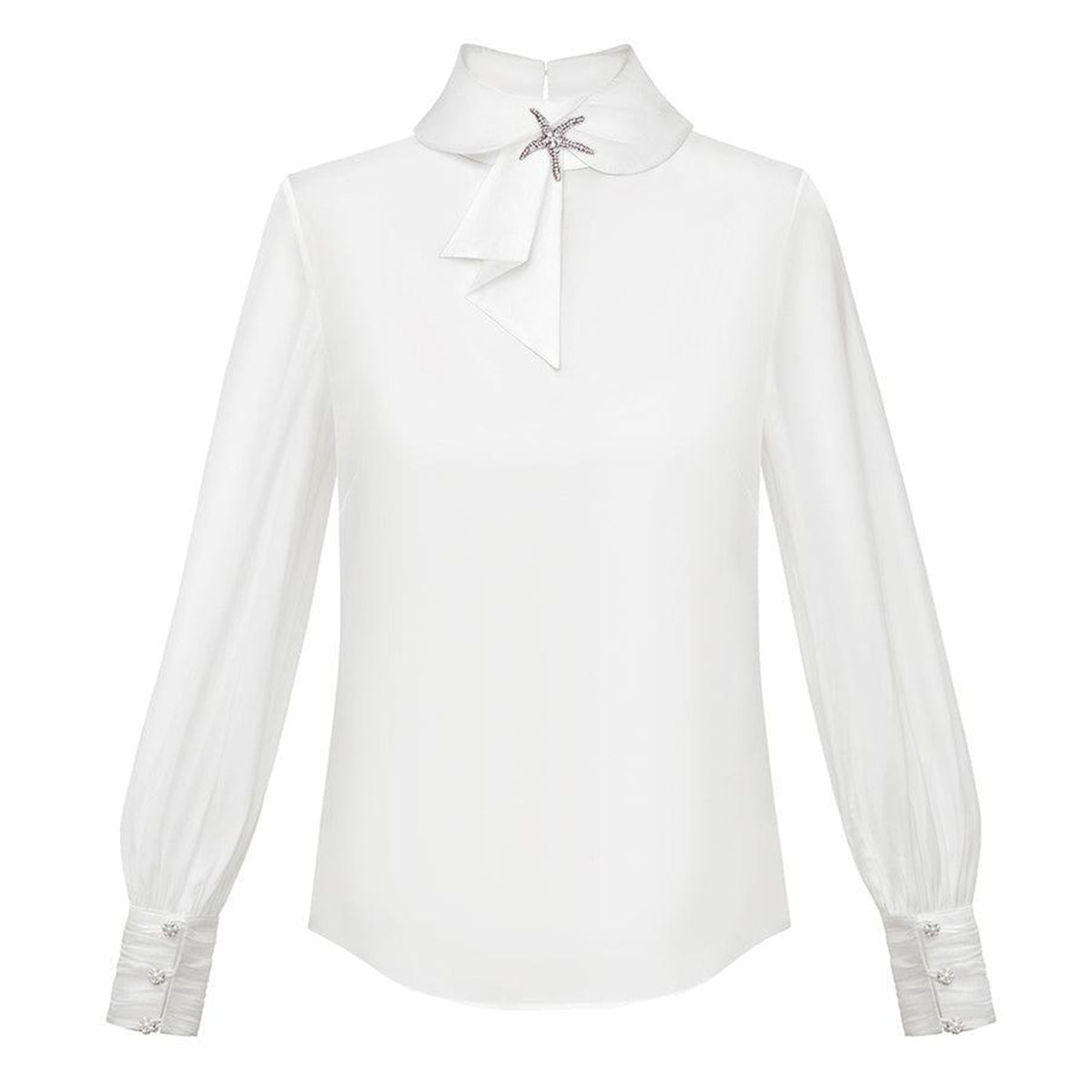 Eleonora Straight Cuff Sleeved Rayon Shirt