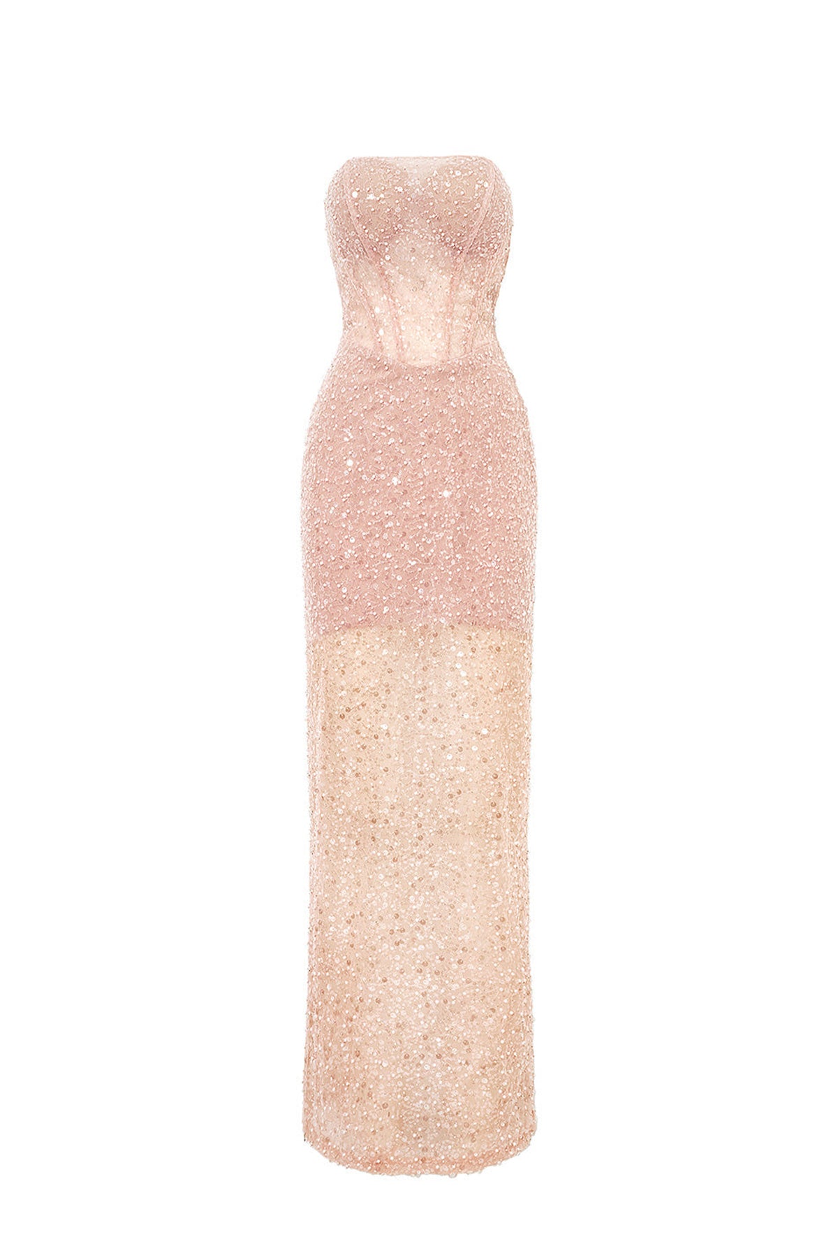 Meteor Sheath Sequin Mesh Lace Ankle Length Dress