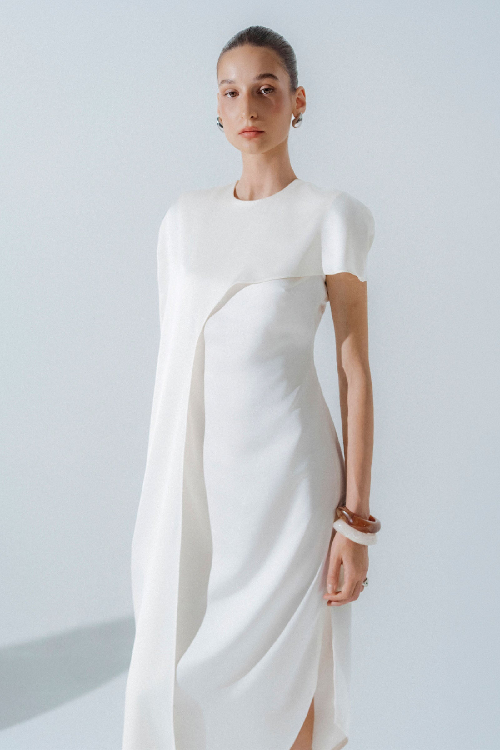 Solene Asymmetric Midi Dress