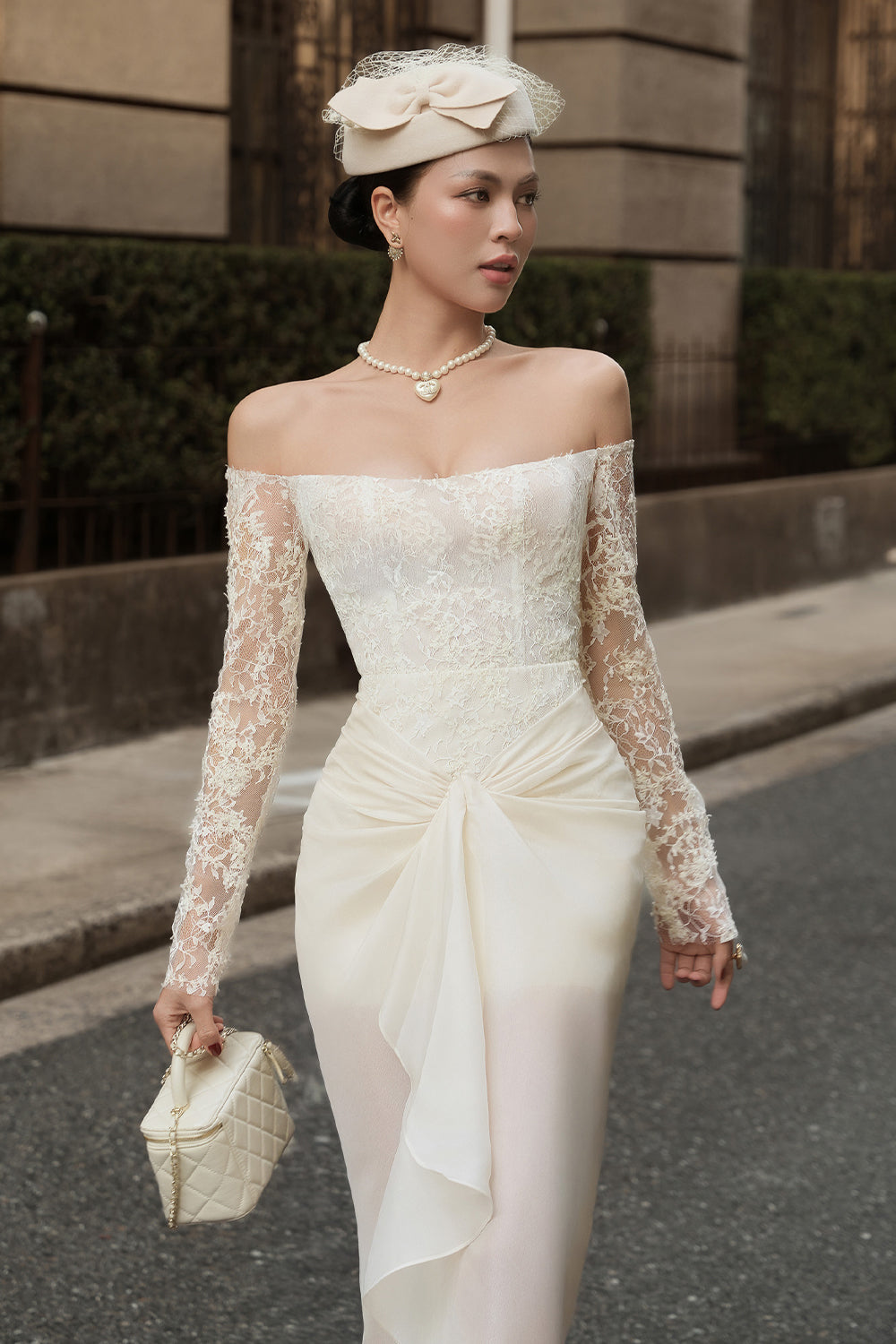 Ivory Wrap Maxi Dress