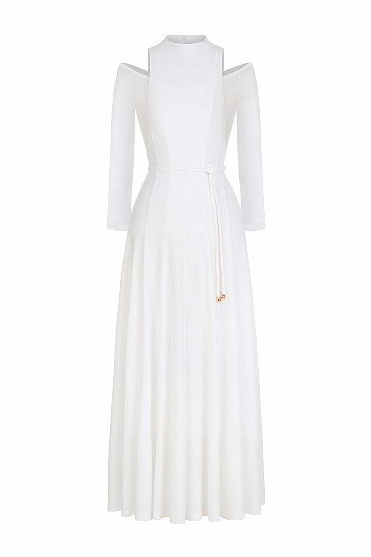 Diep A-line Draped Wool Ankle Length Dress