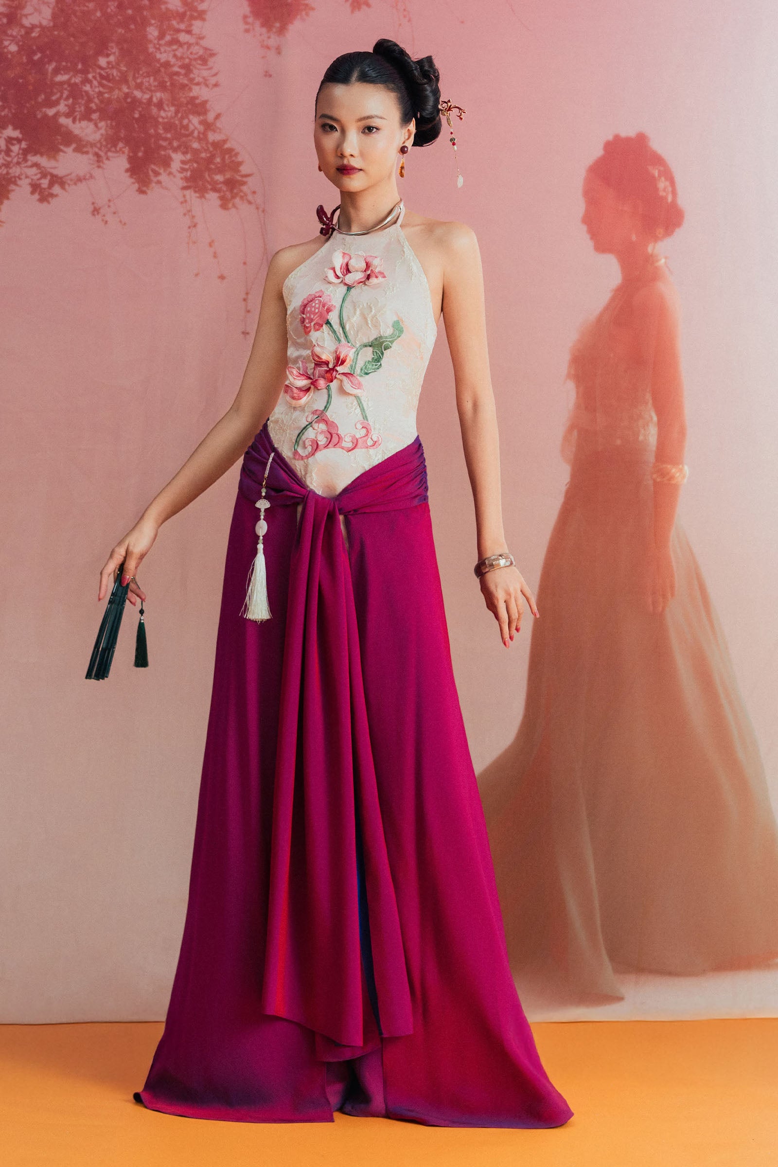 Lien Chau Halter Ao Dai Set