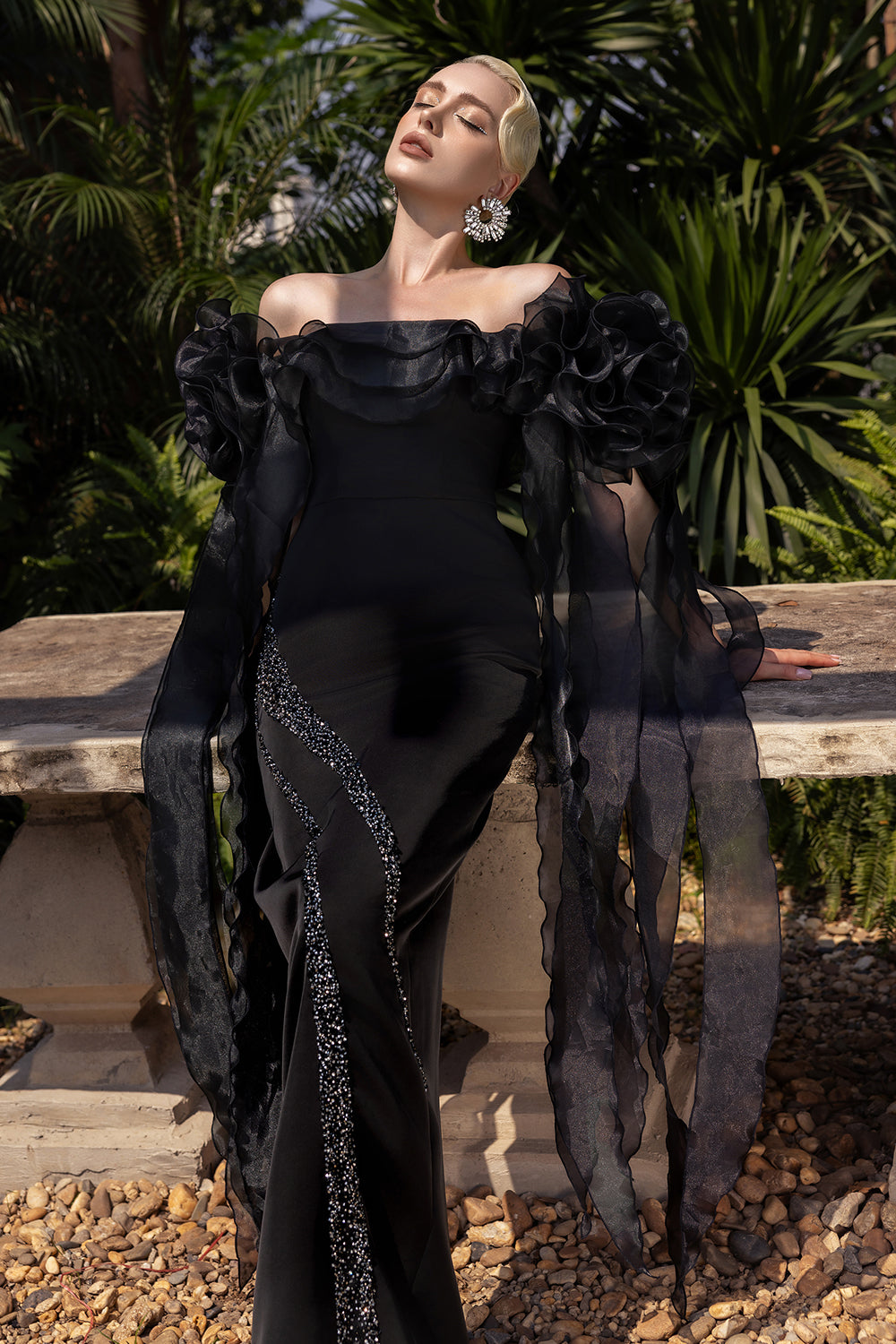 Soraya Butterfly Sleeve Maxi Dress