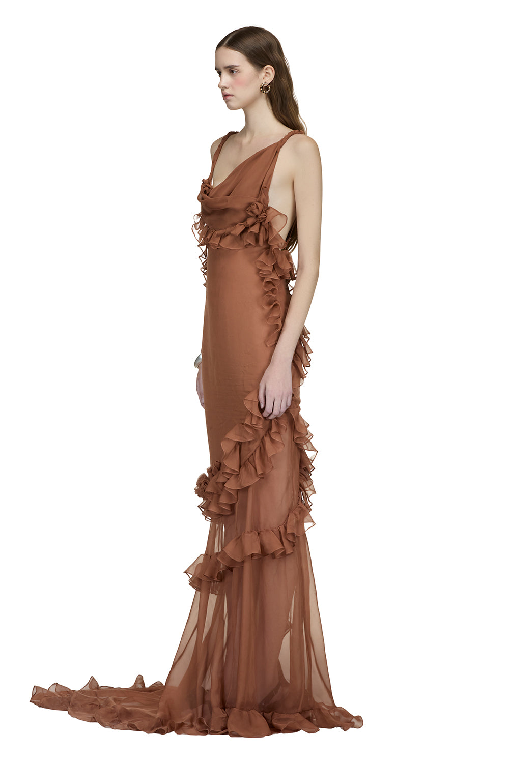 Zivra Ruffle Maxi Dress