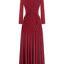 Diep A-line Draped Wool Ankle Length Dress