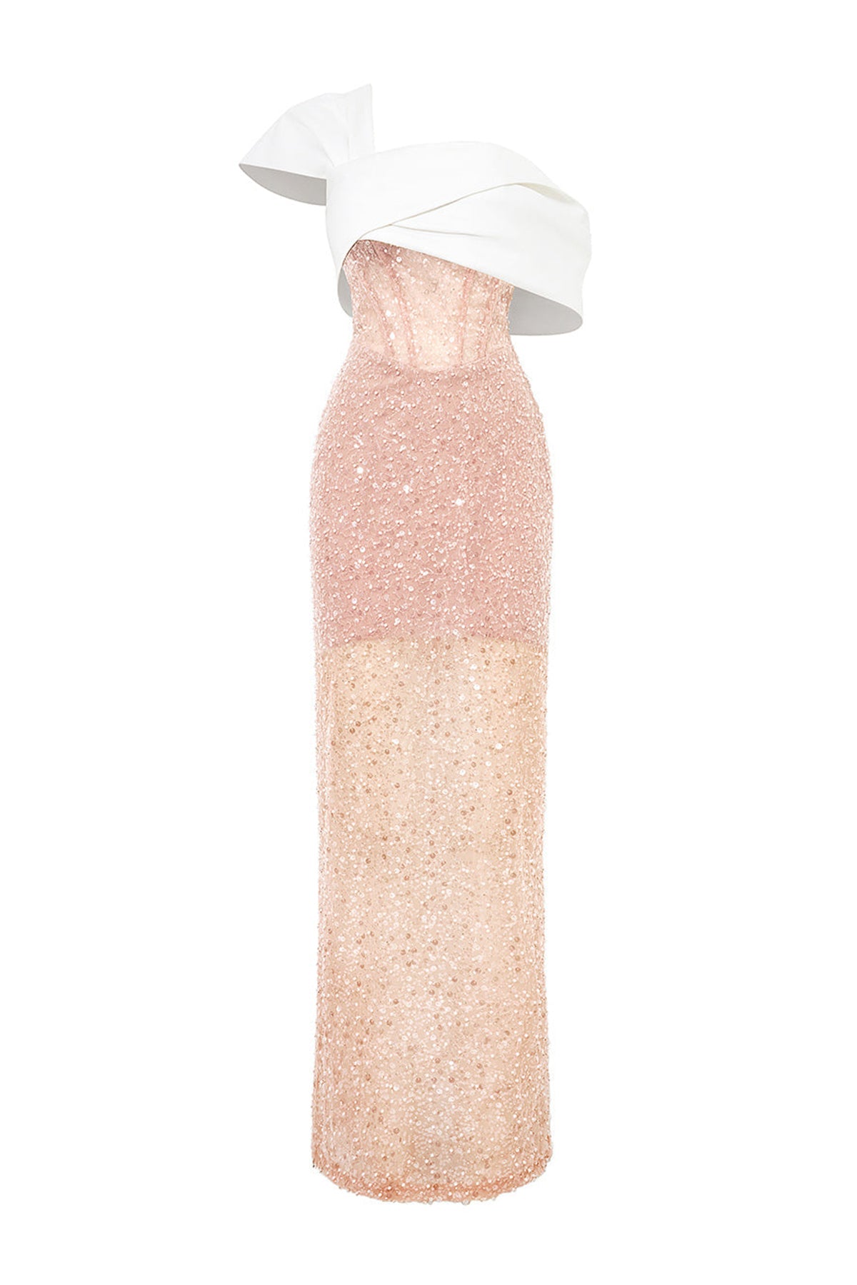 Meteor Sheath Sequin Mesh Lace Ankle Length Dress