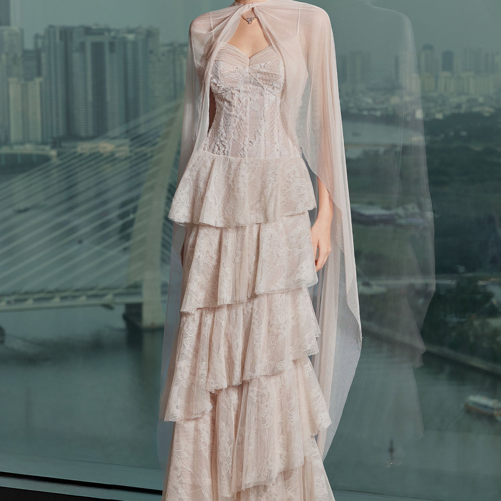 Ivoire Clair Sweetheart Maxi Dress