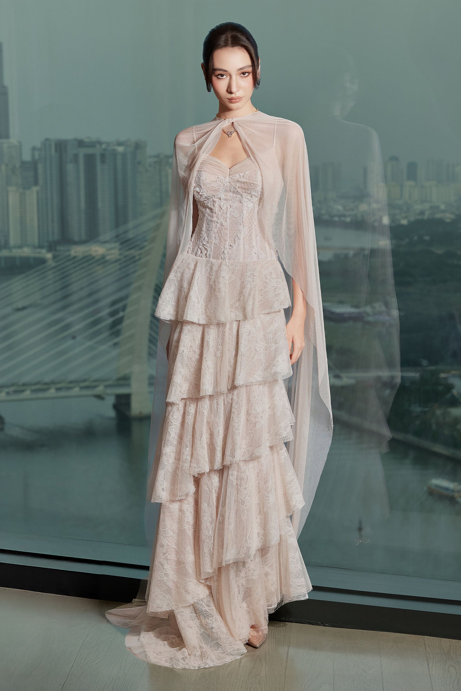 Ivoire Clair Sweetheart Maxi Dress