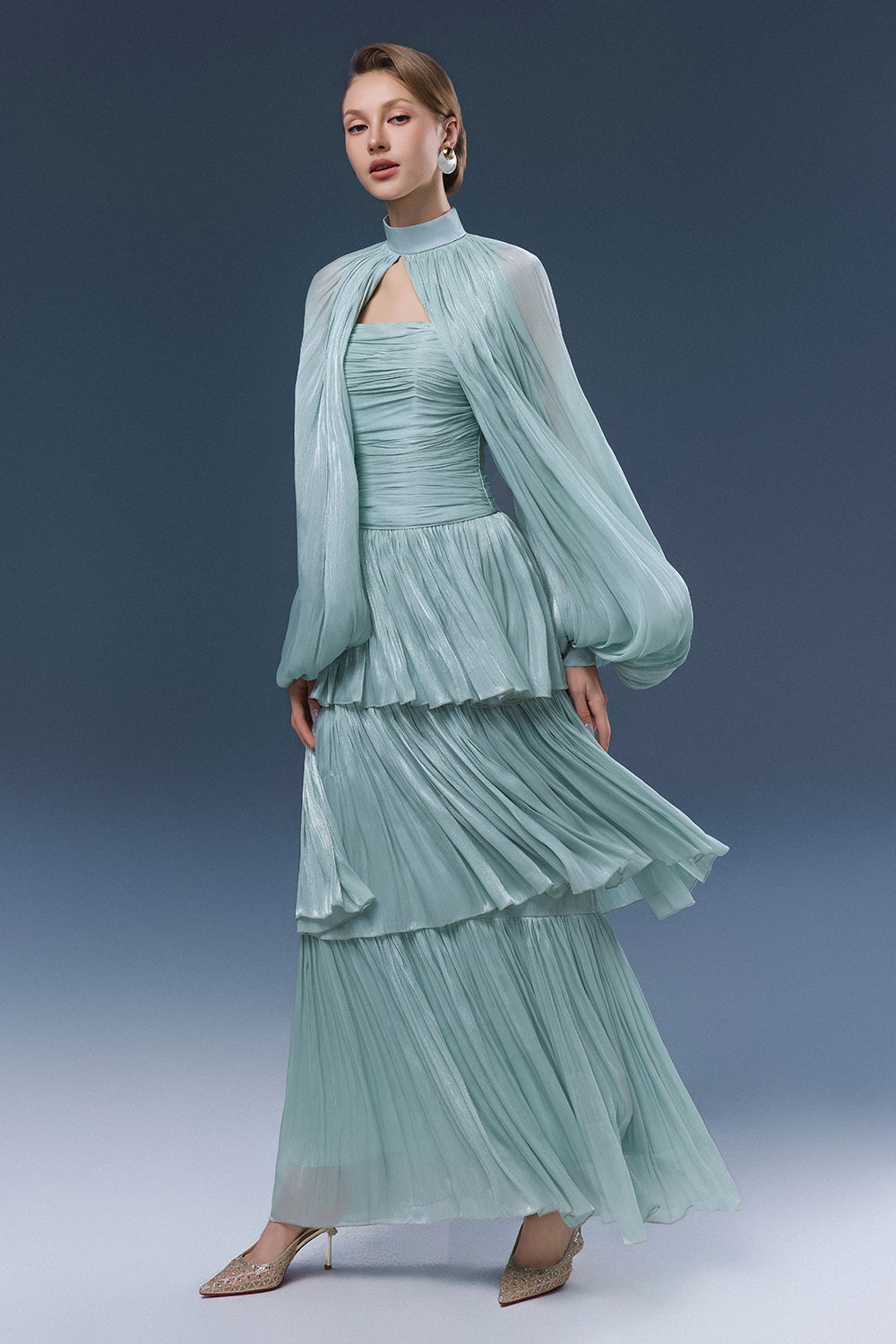 Alzrira Ruched Maxi Dress