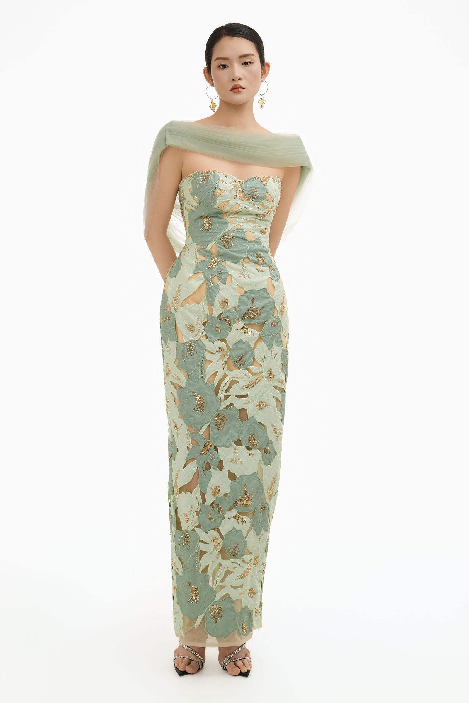 Magnolia Embroidery Maxi Dress
