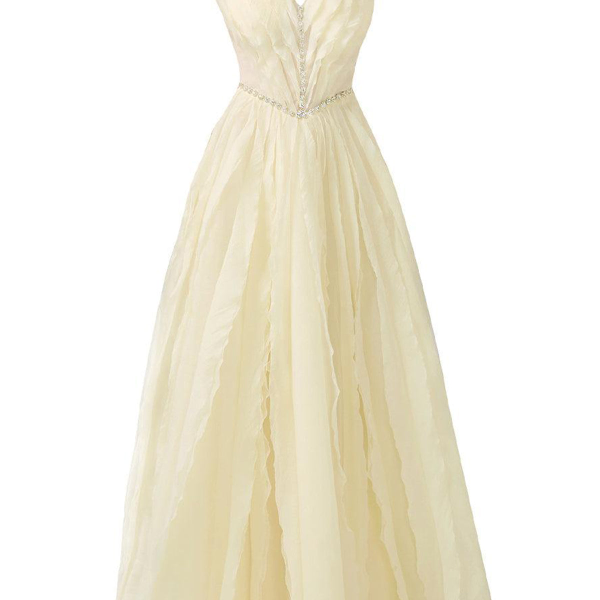 Hadassah Ball Gown V-Neck Organza Floor Length Dress
