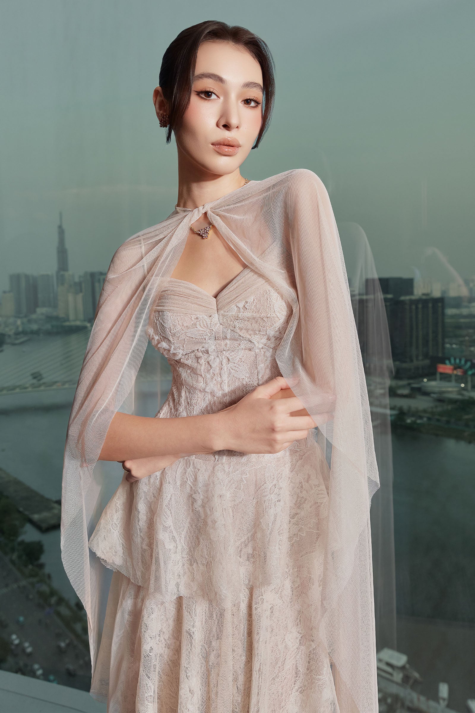 Ivoire Clair Sweetheart Maxi Dress