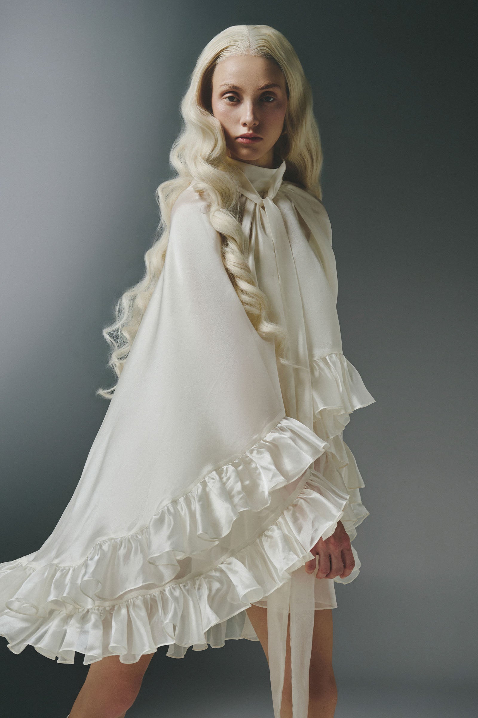 Monarch Asymmetric Mini Dress