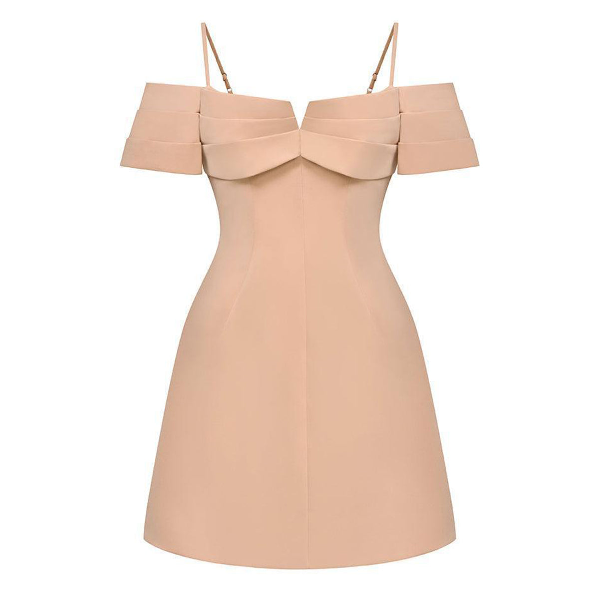 Cecilia A-line Cold Shoulder Sleeved Polycotton Mini Dress