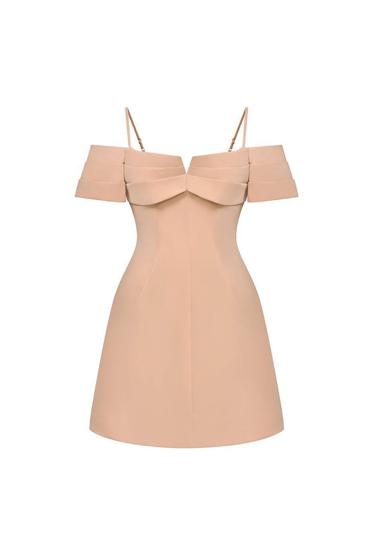 Cecilia A-line Cold Shoulder Sleeved Polycotton Mini Dress