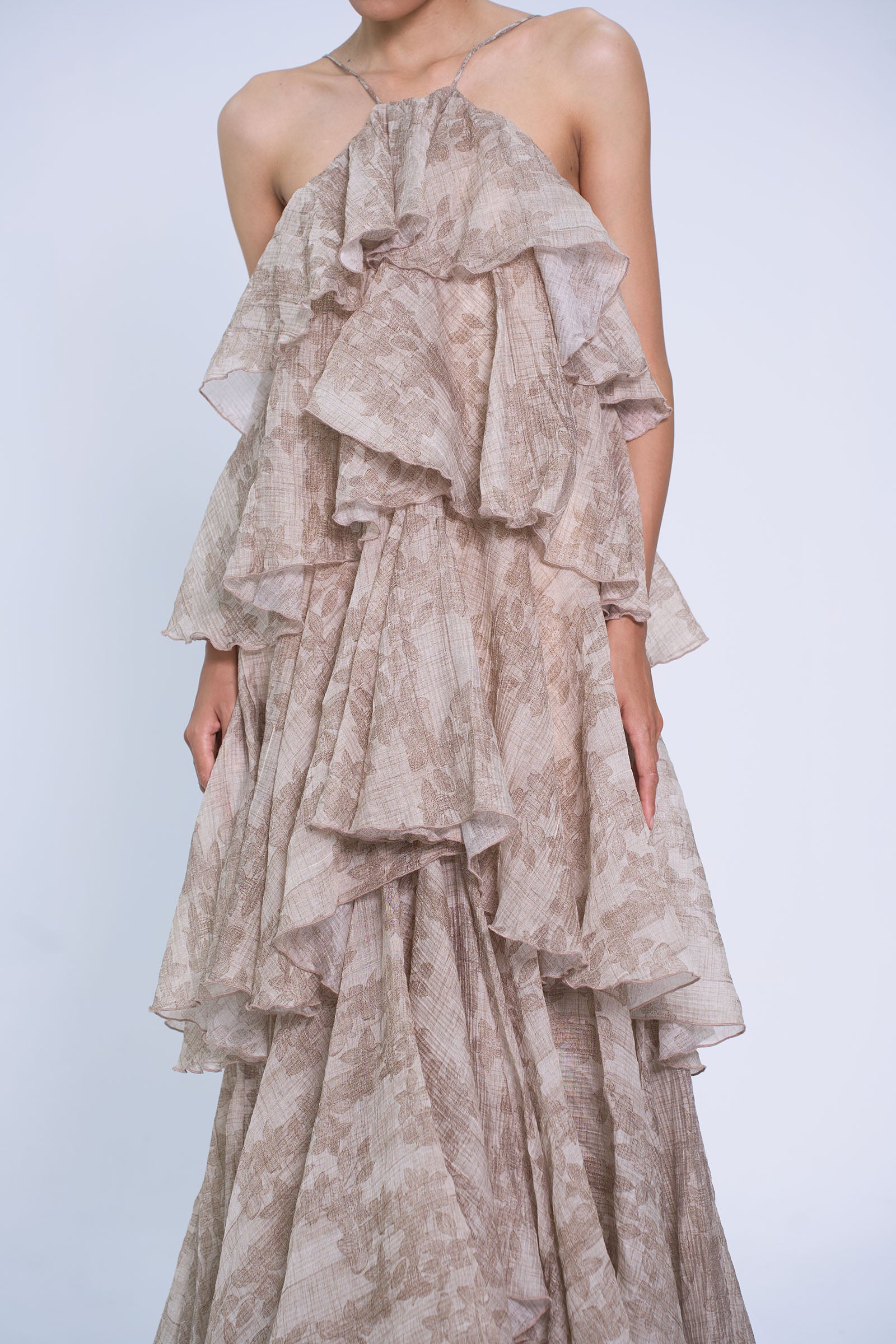 Hyacinth Ruffle Maxi Dress