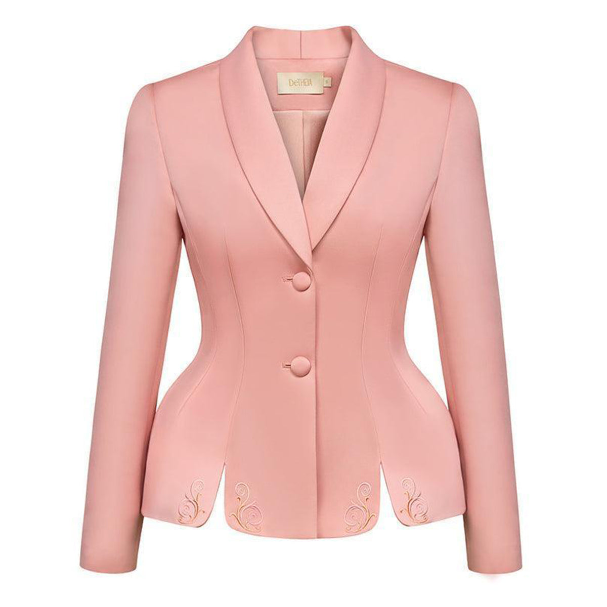 Caroline Peplum Shawl Lapel Taffeta Jacket