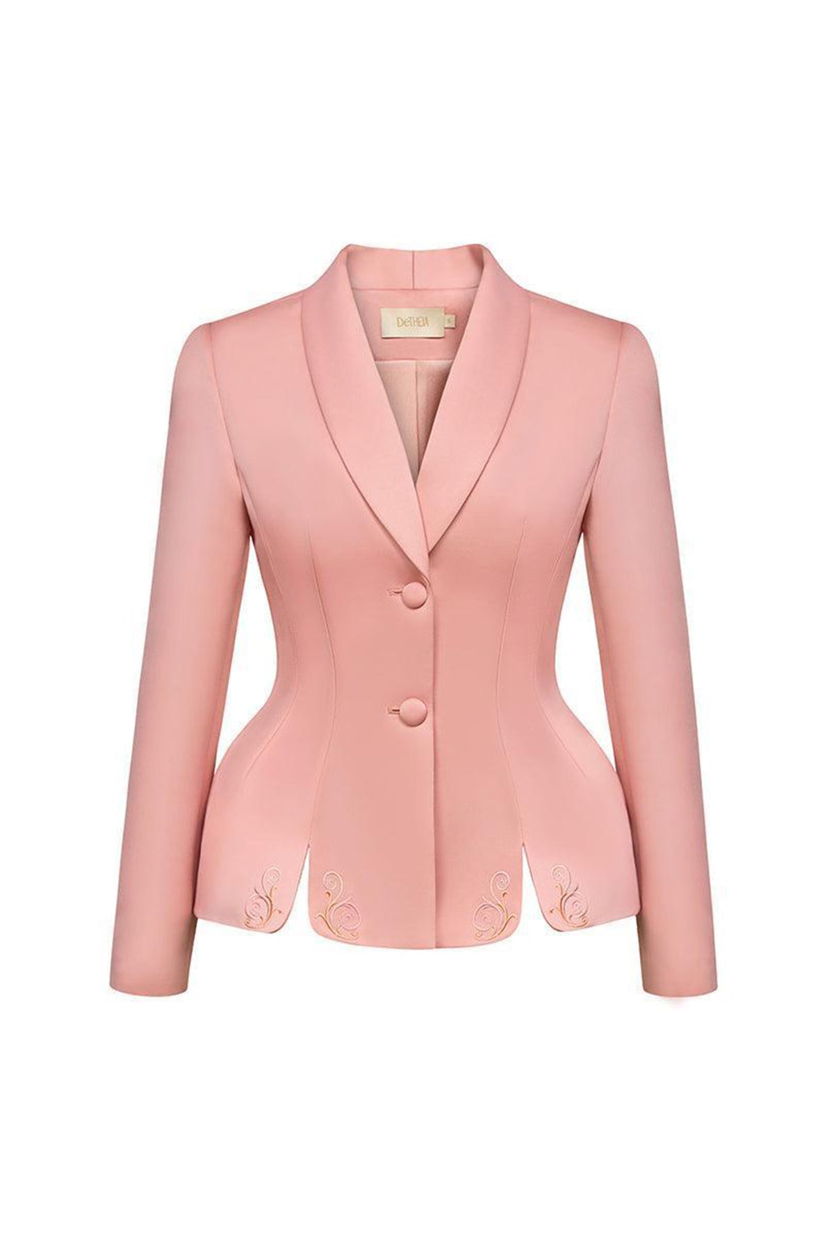 Caroline Peplum Shawl Lapel Taffeta Jacket