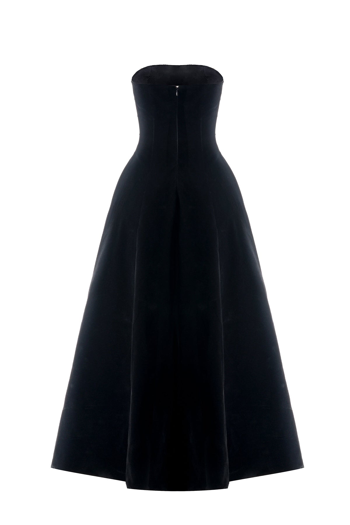 Greta A-line Straight Across Neck Polyester Maxi Dress
