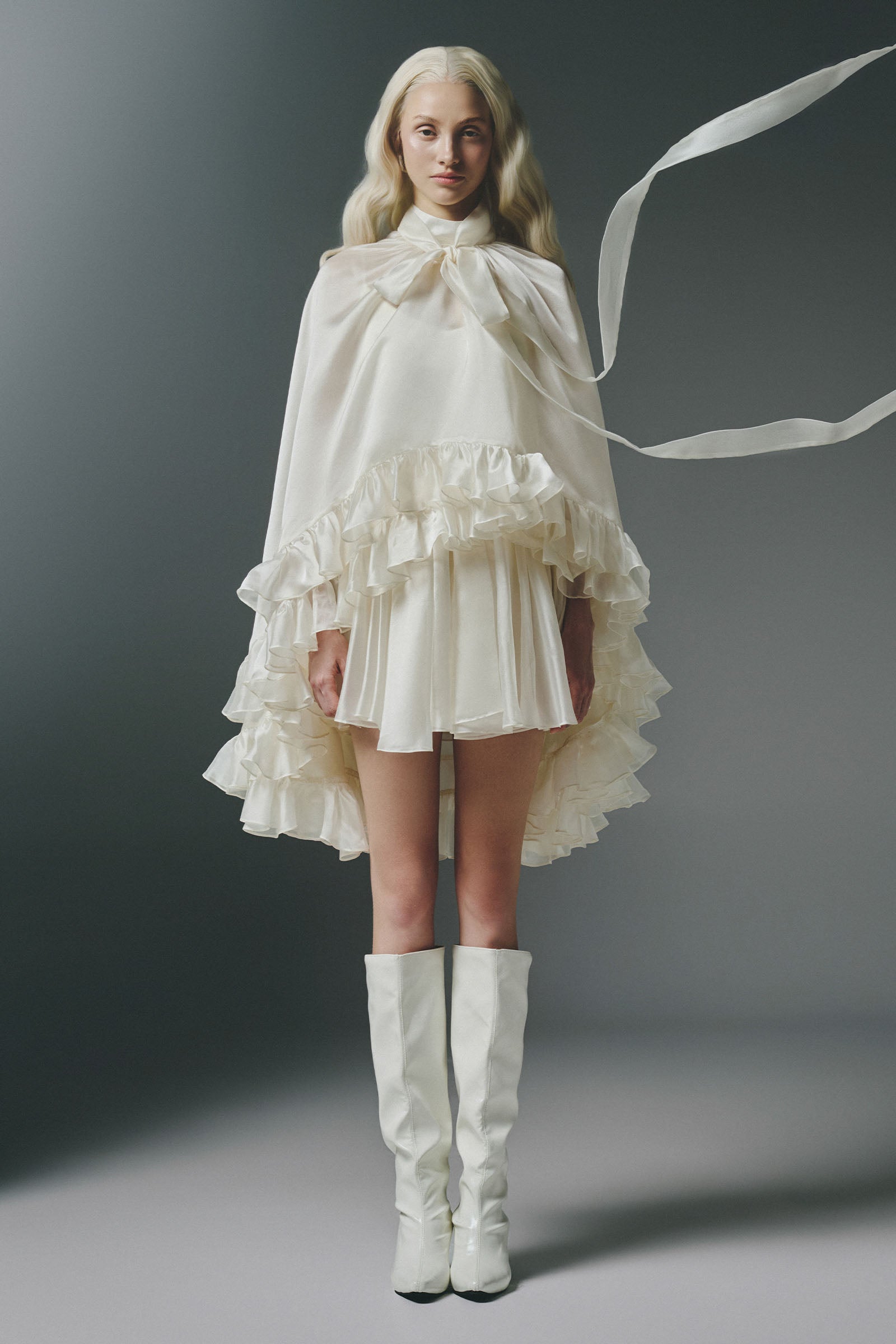 Monarch Asymmetric Mini Dress