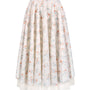 Carmen Layered Draped Polyester Chiffon Midi Skirt