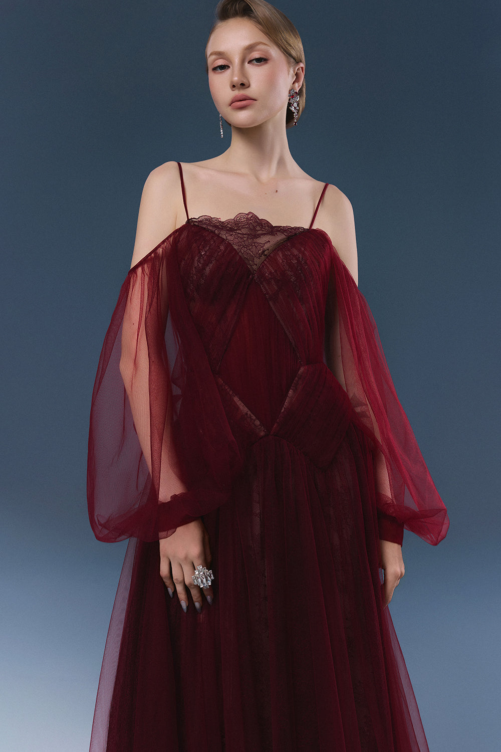 Rosalie Cold Shoulder Sleeve Maxi Dress