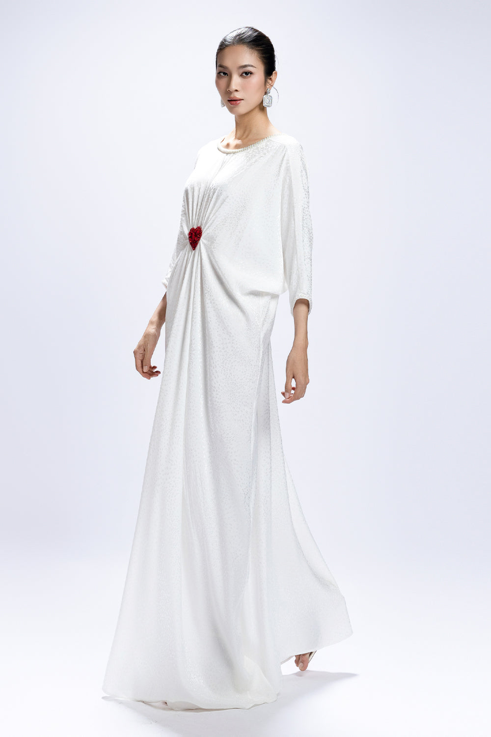 Ondine Round Neck Bead Maxi Dress