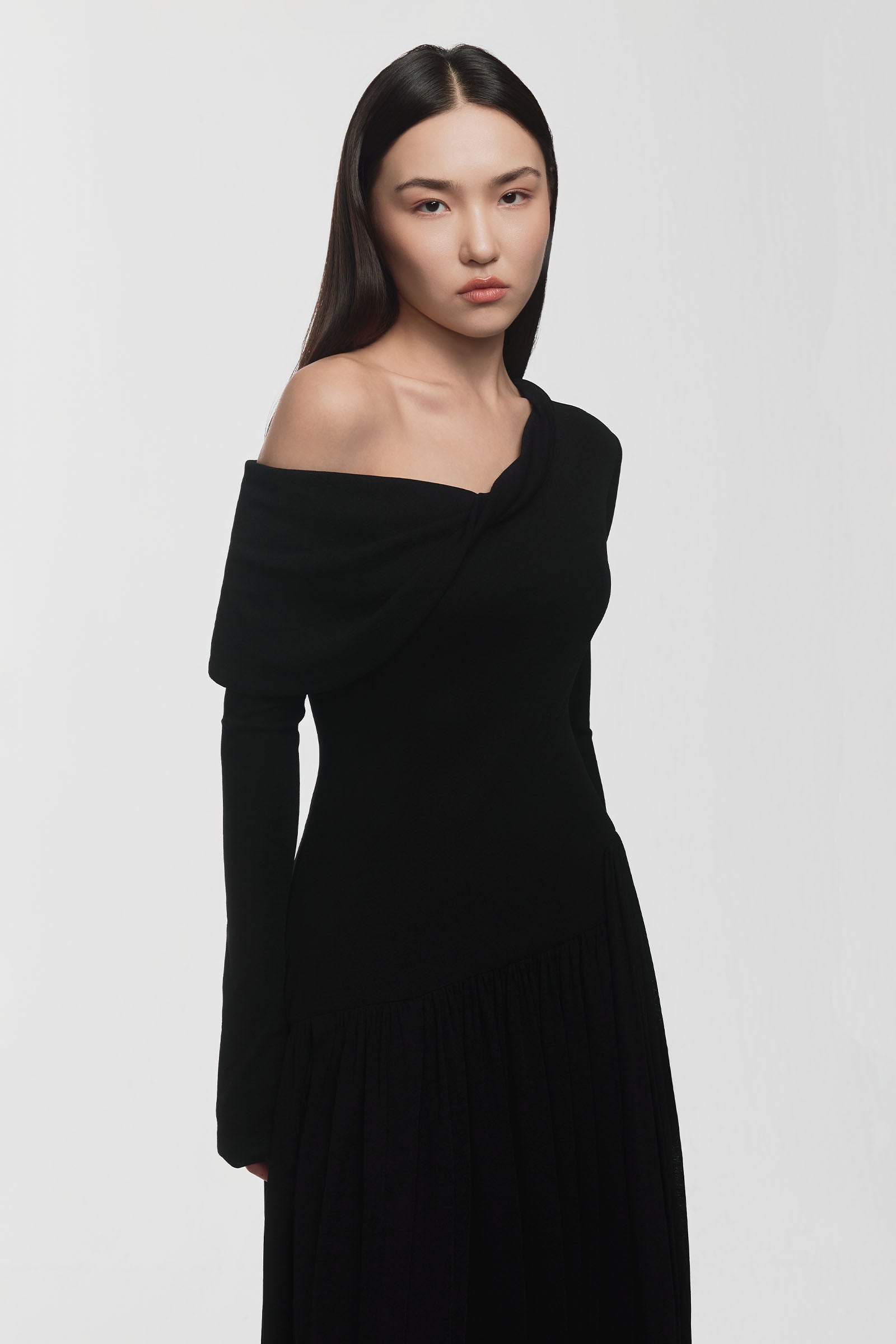 Noa A-line Gathering Maxi Dress