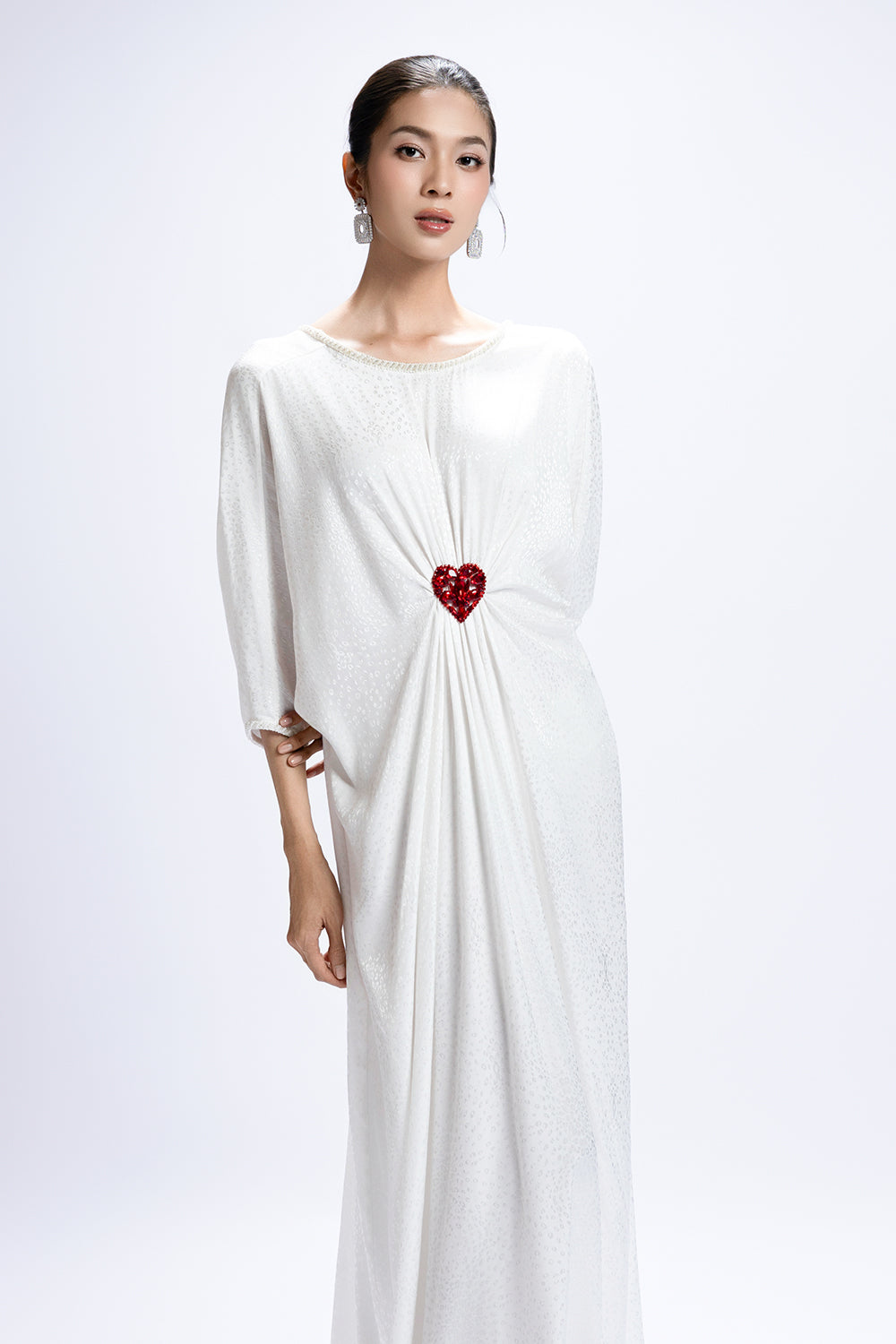 Ondine Round Neck Bead Maxi Dress