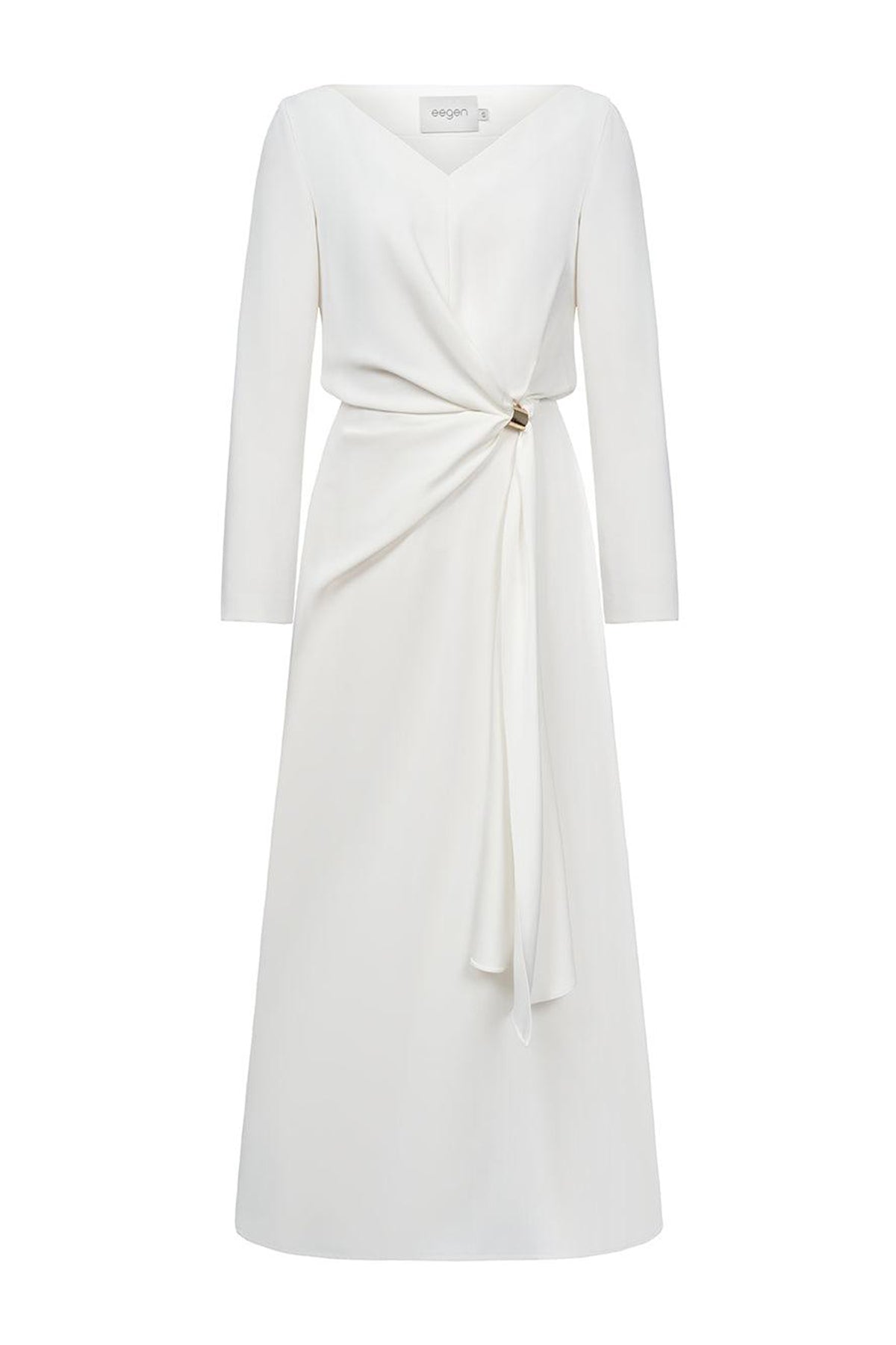 Belle Sarong Long Sleeved Cotton Silk Ankle Length Dress