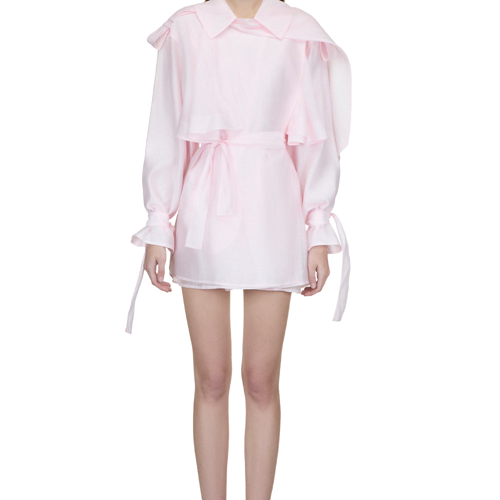 Aural Puff Sleeve Mini Dress