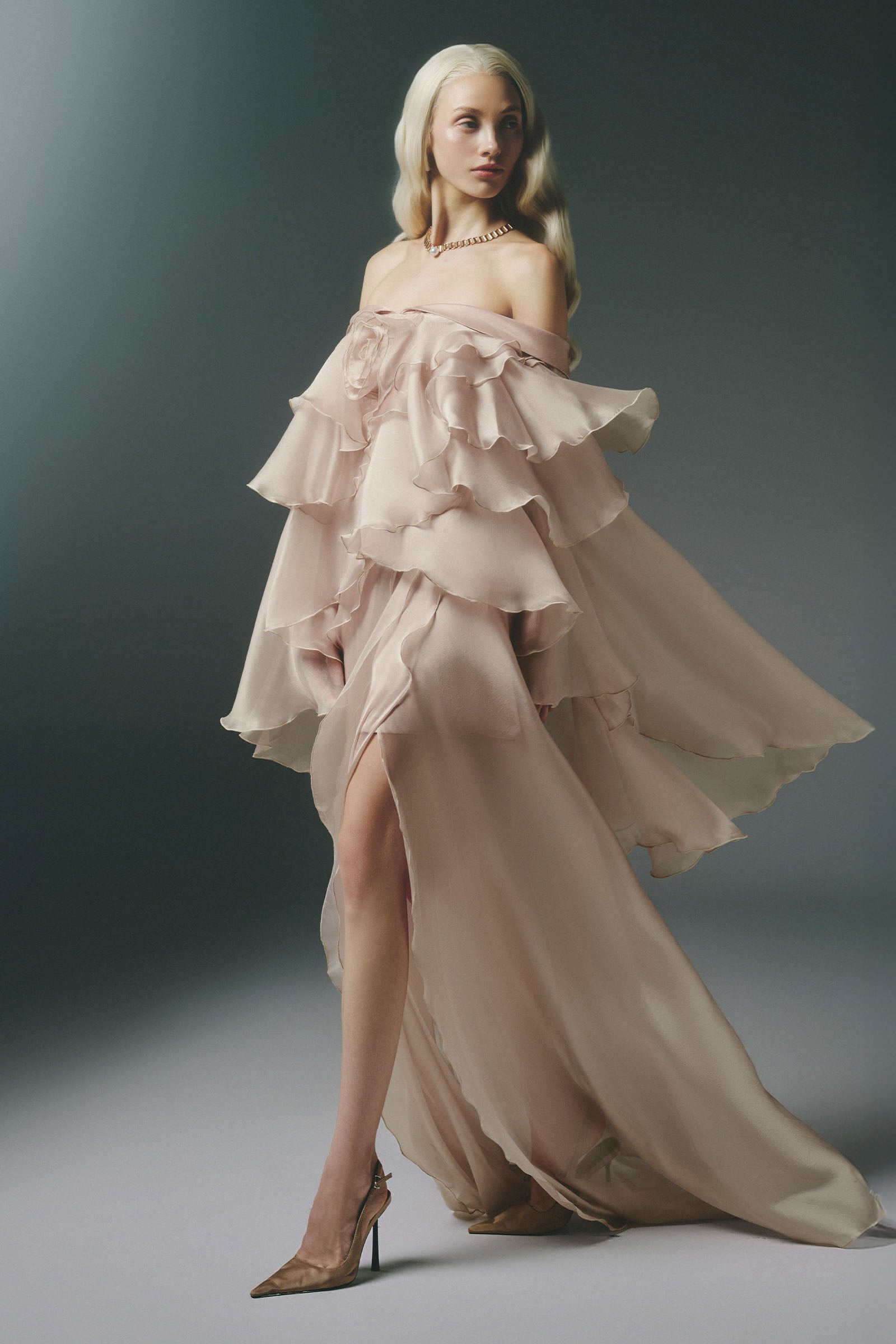 Cynthia Ruffle Maxi Dress
