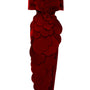 Gloria Pegged Side Slit Polyester Maxi Dress