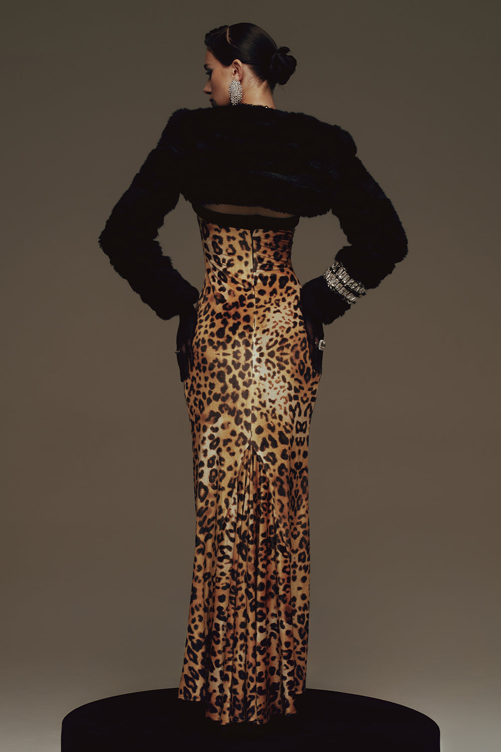 Vamp Cropped Faux Fur Jacket