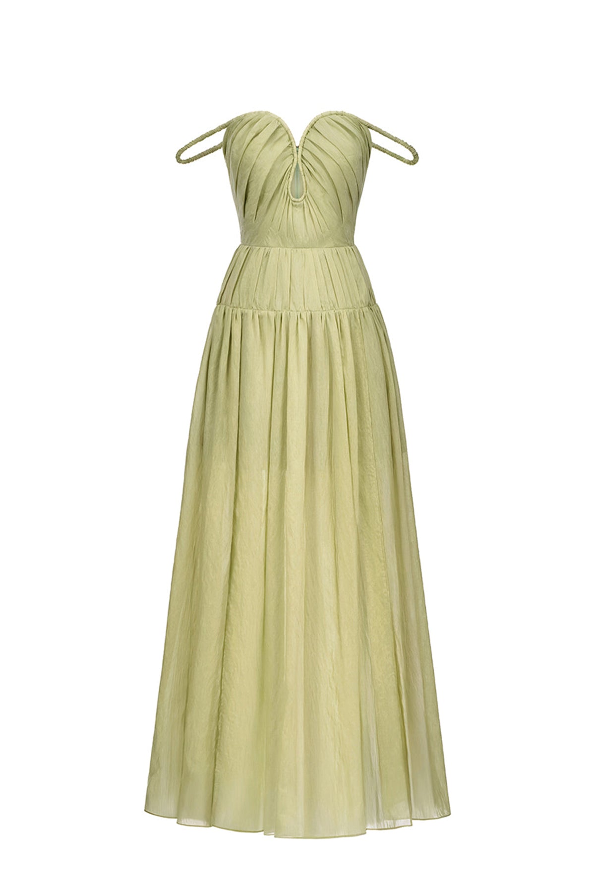 Arianna Drop Waist Teardrop Cut-Out Polyester Blend Maxi Dress