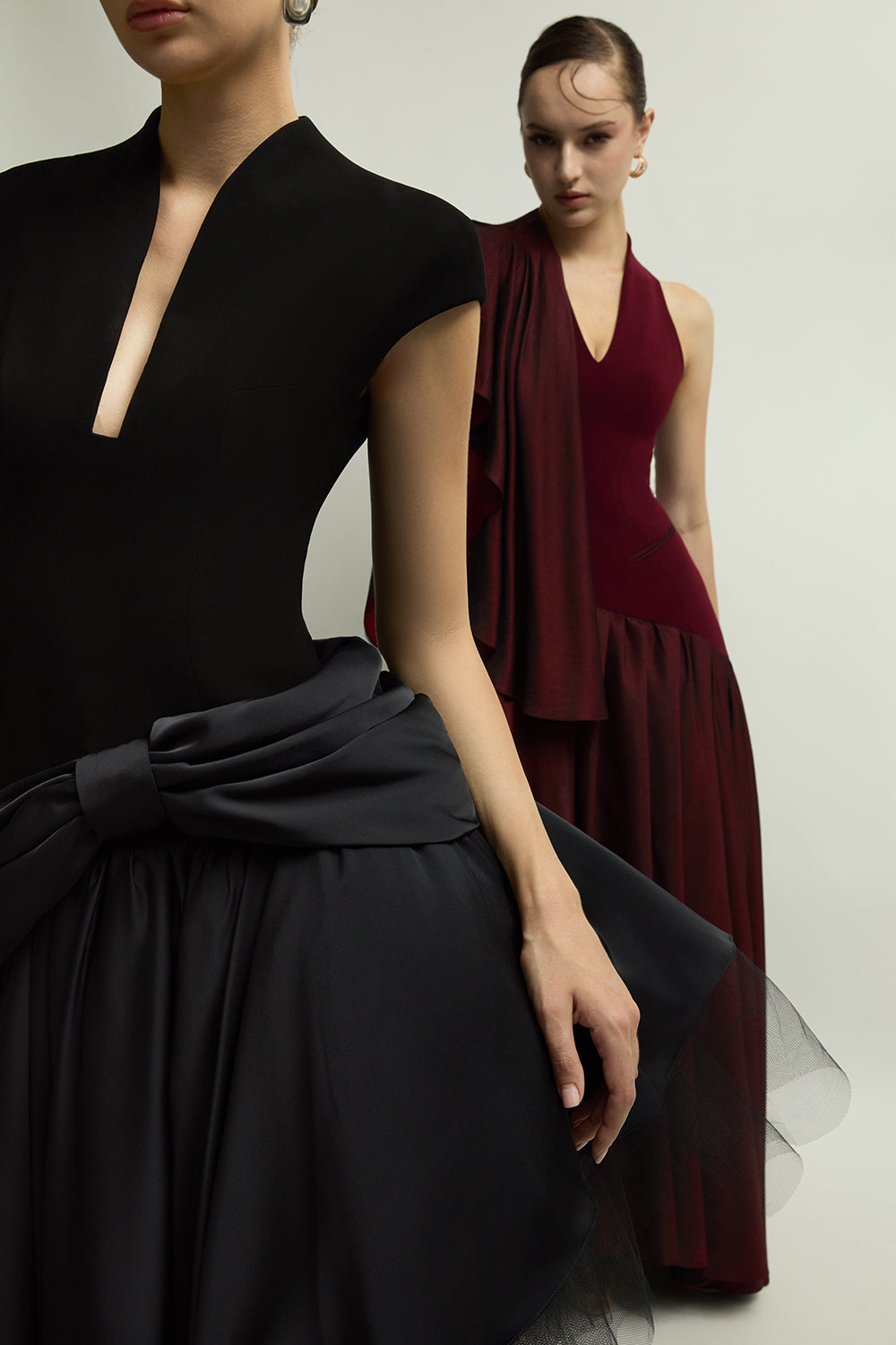 Glastonbury Asymmetric Draped Maxi Dress