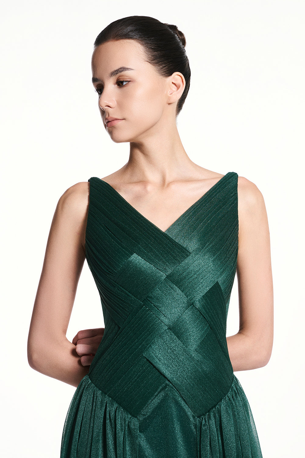 Tessa Cape Sleeve Draped Maxi Dress