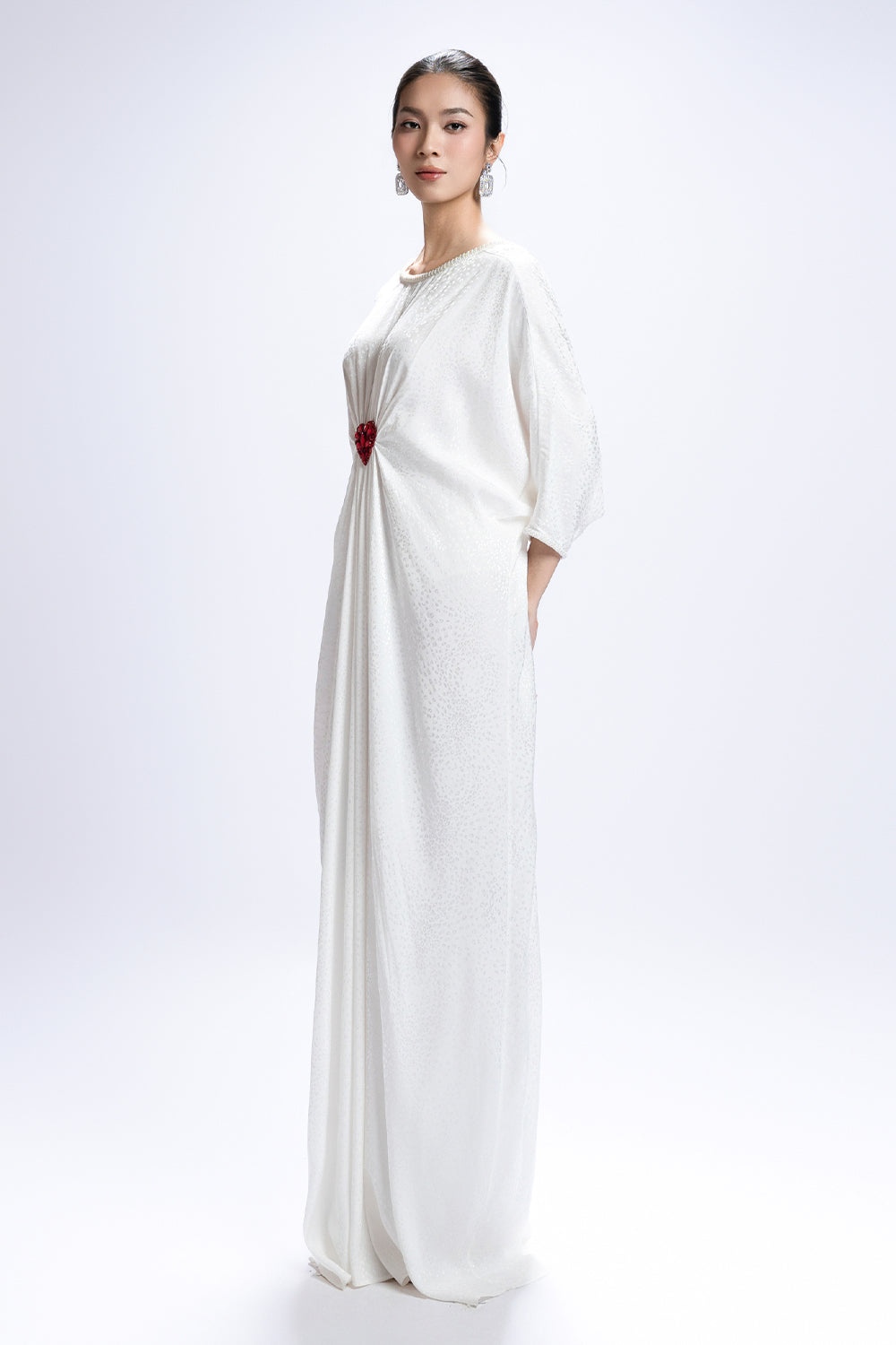 Ondine Round Neck Bead Maxi Dress