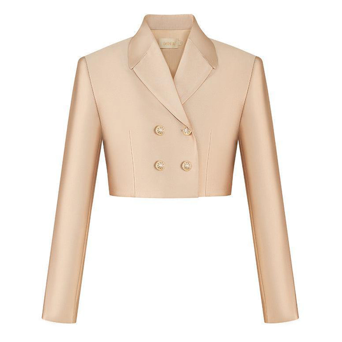 Amara Bolera Cropped V-Neck Taffeta Jacket
