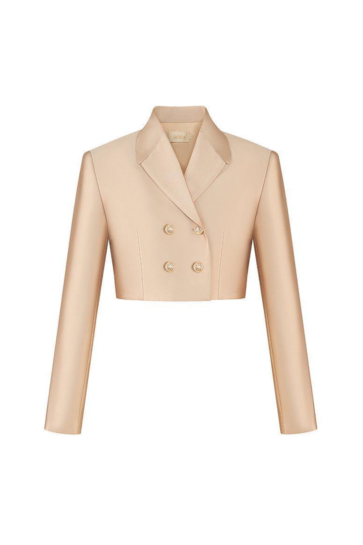 Amara Bolera Cropped V-Neck Taffeta Jacket