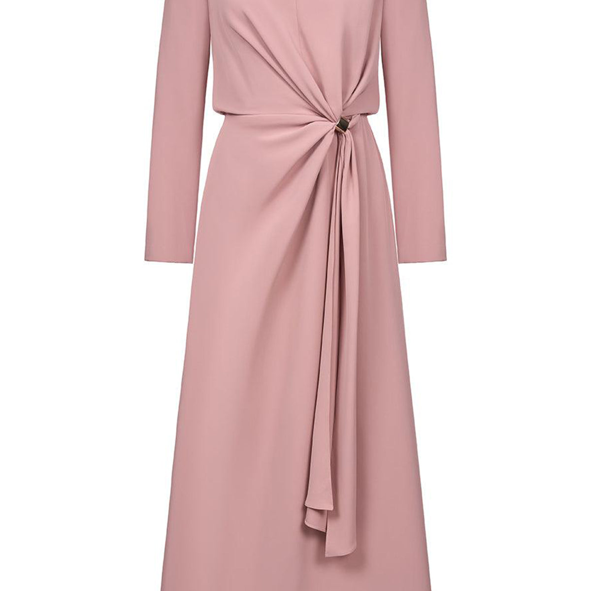 Belle Sarong Long Sleeved Cotton Silk Ankle Length Dress
