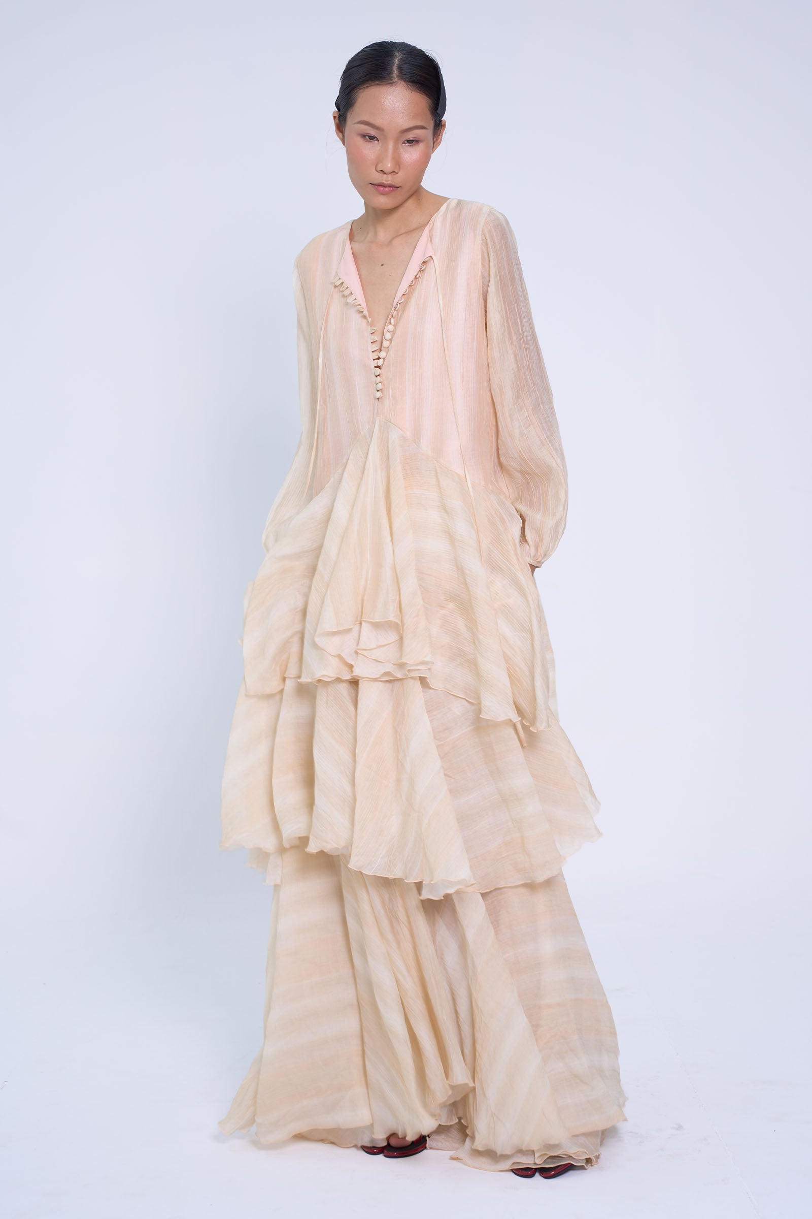 Com Moi Draped Maxi Dress