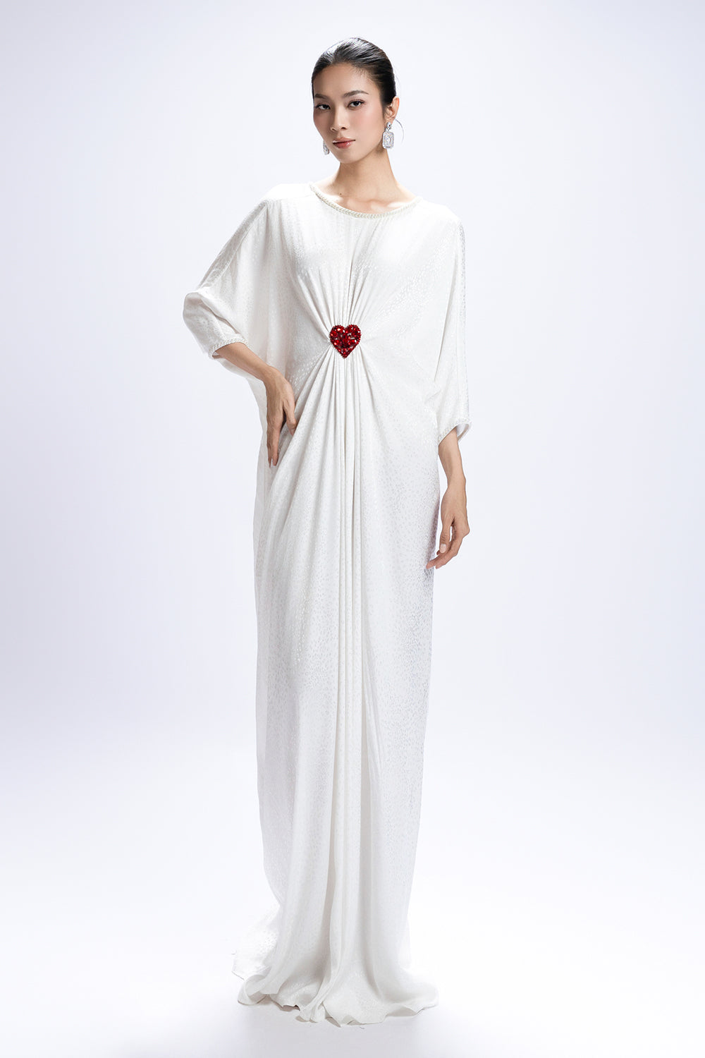 Ondine Round Neck Bead Maxi Dress