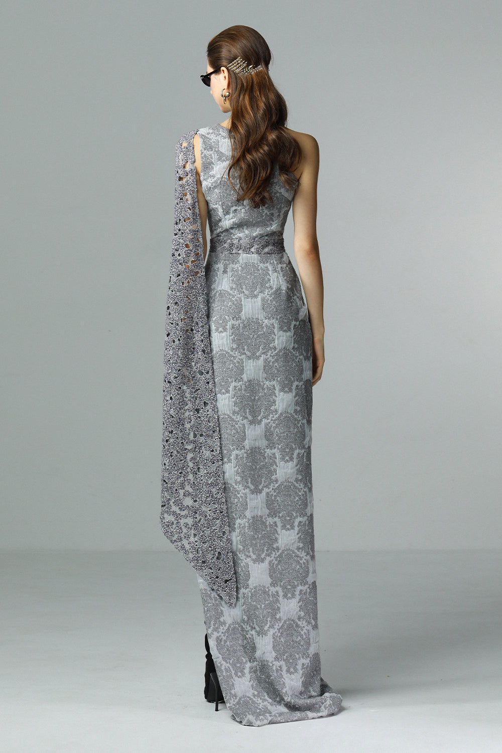 Murmur Asymmetric Neck Maxi Dress