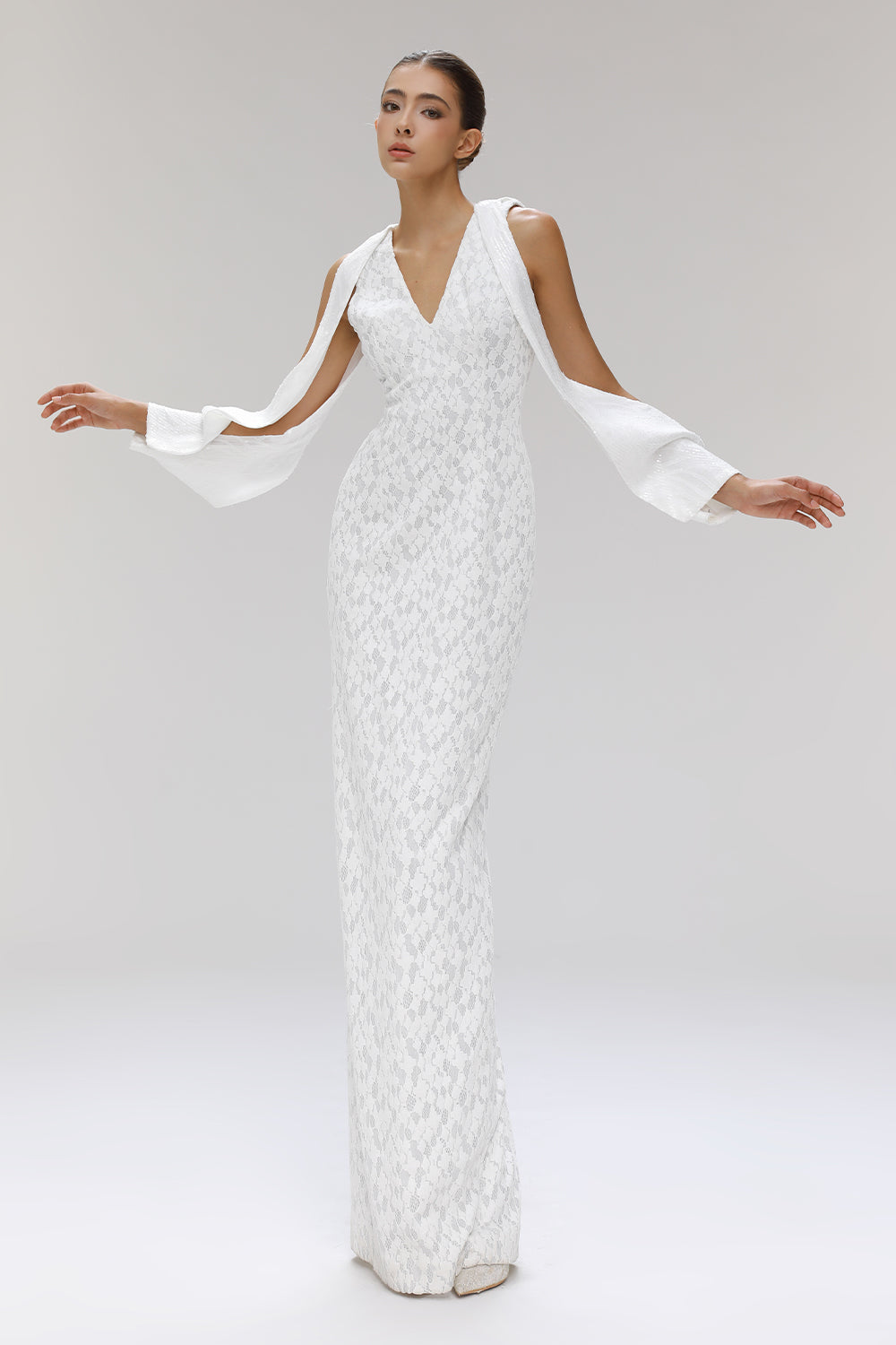 Metog Split Sleeve Maxi Dress