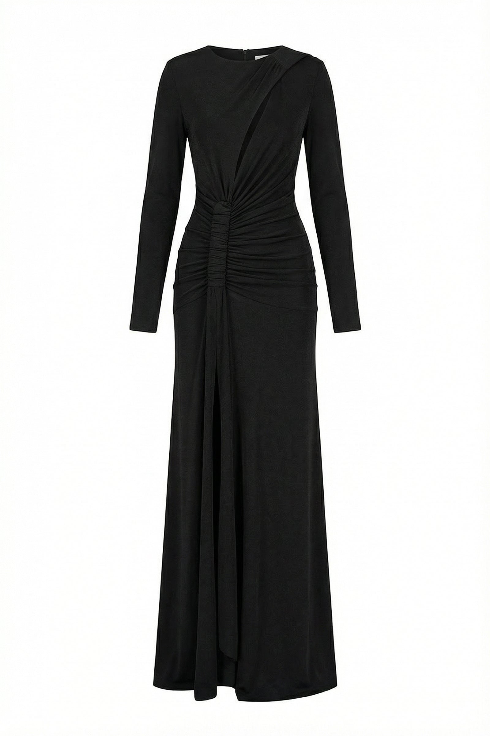 Vee Round Neck Maxi Dress