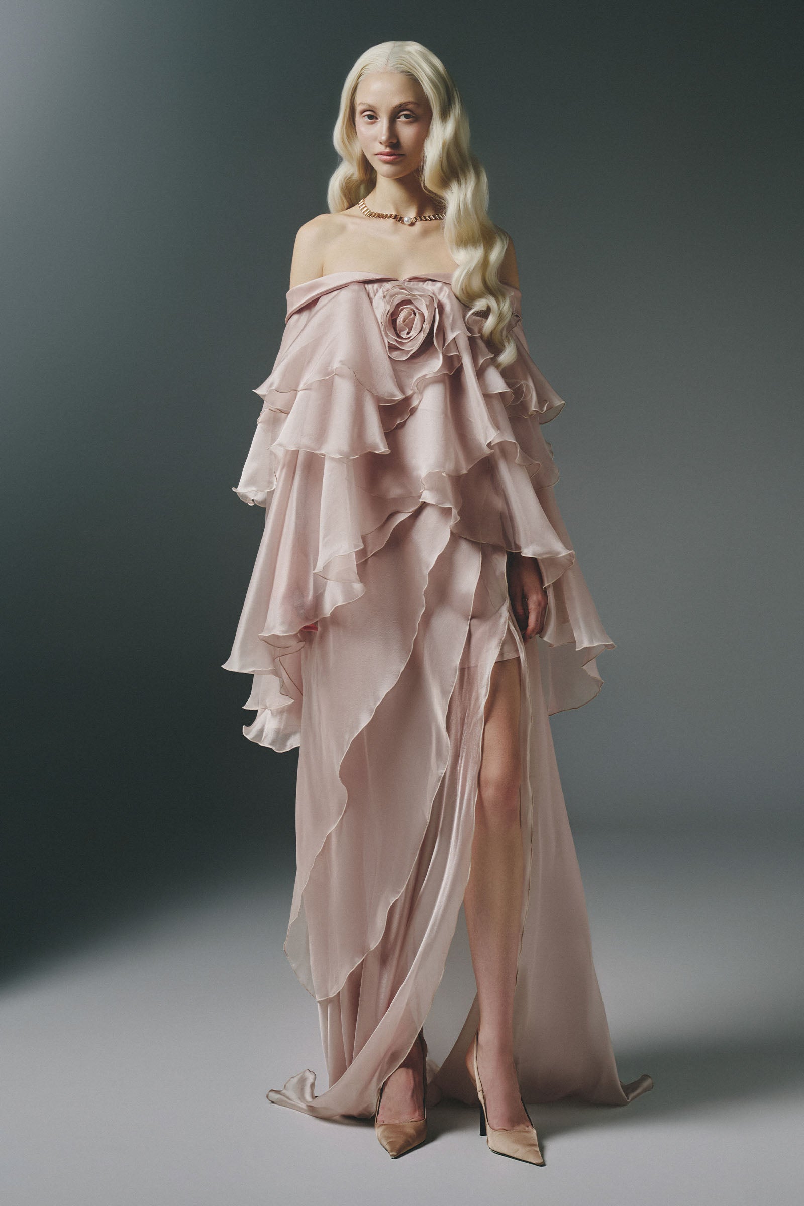 Cynthia Ruffle Maxi Dress